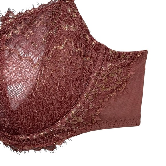 Victoria's Secret Wicked Unlined Lace Bra Dream Angels Push Up Bra 34D - Picture 5 of 10